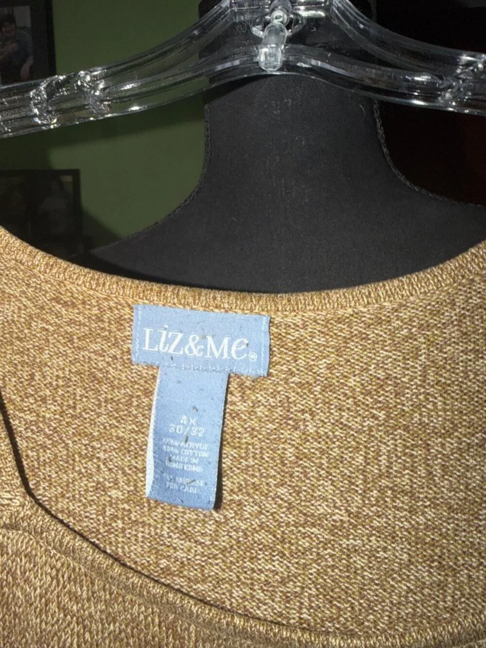 Liz & Me 4X (30/32) Brownish Short Sleeve Sweater Top
